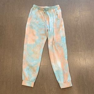 Altar’d State High-Waist Sweatpant Joggers in Pastel Blue/Pink. Size S